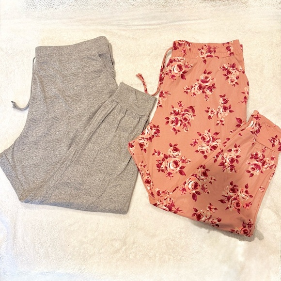 Super Soft Gray & Floral Jogger Pants Set (NWOT) - Picture 7 of 7